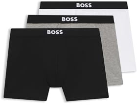 BOSS Herren BoxerBr 3P Bamboo Dreierpack eng anliegende Boxershorts aus Bambus-Mix