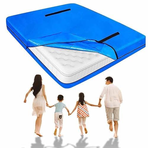 YWQJL Sac De Demenagement Matelas Housse Matelas Demenagement Transport Matelas Grand Format Housse De Rangement Matelas XXL Protection Matelas Demenagement(196 * 145 * 38cm)
