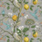 VaryPaper Blue Bird Wallpaper Self Adhesive Vintage Floral Wallpaper 44.5cmx300cm Sticky Back Plastic Grey Vinyl Wrap for Furniture Grey Wall Paper for Bedroom Living Room Cupboard Vinyl Wrap
