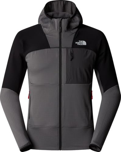 THE NORTH FACE NF0A87J7RPI M STORMGAP PowerGrid Hoodie Maglia Lunga Uomo Smoked Pearl/TNF Black Taglia S