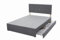 Panana Grey Divan Double Bed Linen Fabric Divan Bed Frame With/without Headboard Storage Drawers (with Crystals Headboard, 2 Side Drawers, 4FT6 Double)