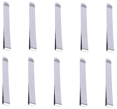 Operitacx 10pcs Patchwork Curling Clips Fabric Sewing Marking Clip Hemming Pinning Clips Crimping Tool Quilting Rulers Hand Quilting Supplies Ruler Clips Quilling Tool Stainless Steel Silver