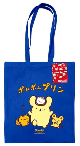 Pyramid International Pompompurin 4 Friends Navy Tote Bag – Adorable and Durable Eco-Friendly Bag Featuring Pompompurin and Friends, Suitable for Shopping, School, or Daily Essentials