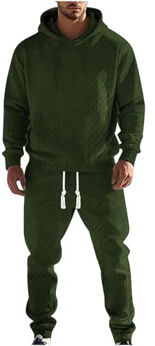 amropi Trainingsanzug Herren Jacquard Jogginganzug Kapuzenpullover und Jogginghose Sportbekleidung