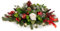 Generisch Weihnachtsgesteck Tischdeko für Advent mit Übertopf künstliche Gebinde mit Tannenzweigen Kugeln Kunstblumen u. Tannenzapfen 60cm (Weiß)