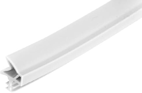 cyclingcolors Joint d'isolation porte intérieure à recouvrement verre largeur de pli 12mm Calfeutrage Rainure Garniture Isolant Protection Rénovation, caoutchouc TPE blanc longueur 2m