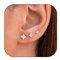 HEEYA 3 Paare Ohrstecker Blumen Ohrringe Silber 925 Post Ohrringe Set Damen Hypoallergen Ohr stecker mit 5A Zirkonia Ohrschmuck mit Geschenkbox 3/4/5MM - Silber