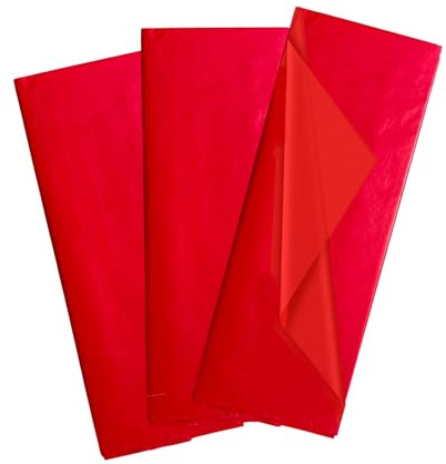 Pack of 10 Red Acid Free 50 x 70cm Tissue Paper Sheets