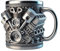 V8 Engine Stainless Steel Mug, Durable Stainless Steel Realistic Engine Shaped Coffee Mug Realistic 3D Car Engine Design, Creative Car Engines Design Gift Coffee Cup for Cars Enthusiasts & Racing Fans