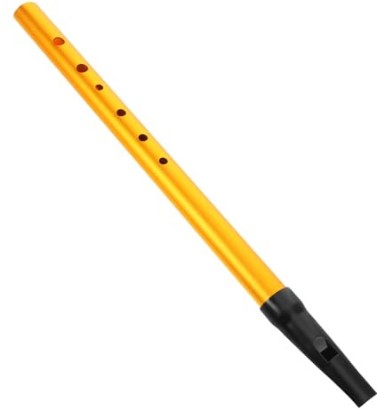Alipis Irische Tin Whistle in C-dur Vertikale Aluminiumlegierung Flöte mit 6 Löchern für Anfänger zum Erlernen Irischer Volksmusik Inklusive Blockflötenmundstück und Stoffsack