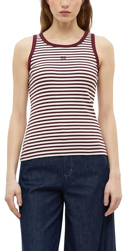 s.Oliver Geripptes Top im Slim Fit mit Stickerei