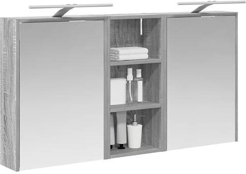 vidaXL Badezimmerschrank-Set 3 pcs 116 x 16 x 62,5 cm Holzwerkstoff, Elegante Badezimmeraufbewahrung, modernes Schrankset, stylische Wandregale, schicke Möbel, luxuriöse Details