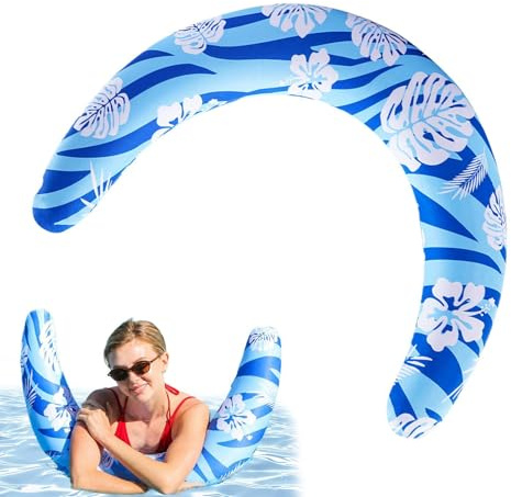 Schwimming Ring Für Erwachsene, PVC U-förmiger Aufblasbarer Schwimmring Mit Blattmuster, Schwimmnudel Schwimmreifen Für Sommer, Strandpartys, Urlaub, Pools Und Strände 75x60cm
