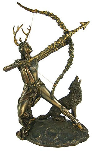 Pacific Giftware braunen Finish Artemis Mond Göttin griechischen Statue Diana