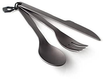 GSI Outdoors Herren Besteckset Halulite 3-teilig, Aluminium anodisiert, Einheitsgröße