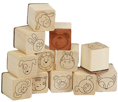 Sunnysue 200-10 - Holzstempel Lustige Freunde, 12-teilig