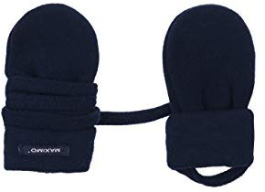 maximo Unisex Baby Fausthandschuh ohne Daumen Handschuhe, Blau (Dunkelmarine 11), One Size (Herstellergröße: 6M)