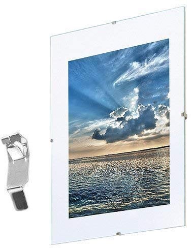 Mein Landhaus Bilderrahmen, Randlos-Rahmen, Urkunden Rahmen, Normalglas, Rahmenlos, Rahmenloser Bildhalter (13x18 cm)