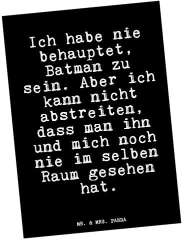 Mr. & Mrs. Panda Postkarte Ich habe nie behauptet,... - Geschenk, Freund, Weisheiten, Einladung, Einladung Geburtstag, Spruch Geschenke, Sprüche,