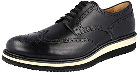 Prada Herren Schwarz Budapester Leder Business Schuhe 2EG116 45 EU/UK 11