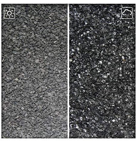 Kieskönig 25 kg Marmor Fugensplitt 1-3 mm für dekorative farbige Pflaster- oder Plattenfugen Schwarz