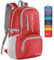 ZOMAKE Leicht Faltbarer Rucksack 35L Packbare Backpacks,Kleiner Rucksäcke Wanderrucksack Wasserdicht Rucksäcke für Damen Herren Outdoor Wandern(Rot)