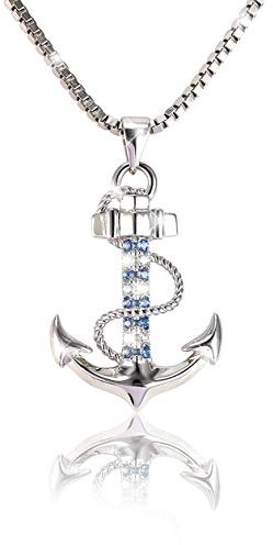 PAVELS Ankerkette Anker 925 Silber Damen – Geschenk für Mutter, Tochter, Freundin – mit Ankeranhänger & Geschenkbox – Bedeutung: Halt, Vertrauen & Liebe – Sterling Silber