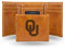 Rico Industries Fanshop, Braun Oklahoma University Geldbörse mit Lasergravur, dreifach gefaltet, 3.25 x 4-