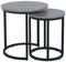 Beliani Universelle Beistelltische in 2er Set Betonoptik schwarz/grau Dixie