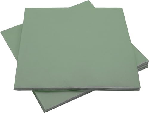 Unbekannt Servietten Tischdeko Grün Salbei Papierservietten 40 x 40 cm Partydeko Hochzeit Geburtstag 12 Stück