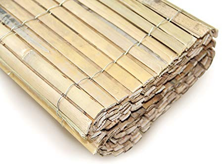 Abaseen Natural Bamboo Garden Fence Covering, Outdoor Privacy Slat Screening (2m x 4m)