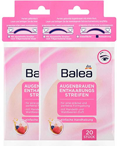Balea Augenbrauen Enthaarungsstreifen, 2 x 20 Stück