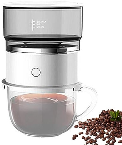 Onlynery Portable Coffee Maker - Portable Hot and Iced Coffee Machine - Single Serve Percolator, Travel Mug Coffee Machine for Offices Home Camping Driving Travel