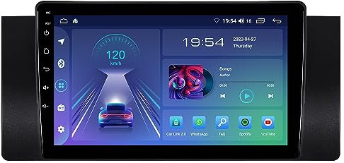 JUNHUA Android 13 Autoradio für BMW 5er E39 & X5 E53 (1996-2006) – 9 Zoll Navi mit Apple CarPlay & Android Auto, Bluetooth, GPS, WiFi, CANBUS, kompatibel mit BMW 520 523 525 528 530 535 540 M5