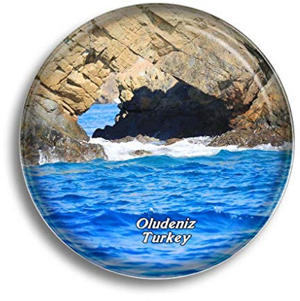 Kühlschrankmagnet, Türkei, Ölüdeniz, Glasmagnete für Kühlschrank, Souvenirs, niedlicher Kristallmagnet, Dekoration für Whiteboard, Büro, Zuhause, Geschenk