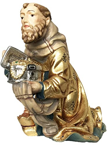 Krippenfigur Heilige DREI Könige Balthasar H 6 cm handgeschnitzt Holzfigur Holzstatue Statue aus Ahornholz