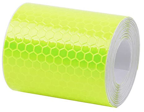 Anawakia Nastro catarifrangente autoadesivo di sicurezza, nastro catarifrangente, nastro segnaletico, 5 × 300 cm (giallo chiaro)