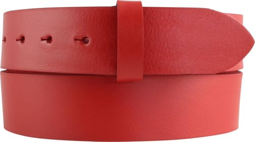 BELTINGER Gürtel aus Vollrindleder ohne Schnalle 4 cm | Jeans-Gürtel für Damen Herren 40mm | Vollleder-Gürtel in