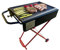 Barbecue a gas pieghevole con ruote nero e rosso, 60x38 cm