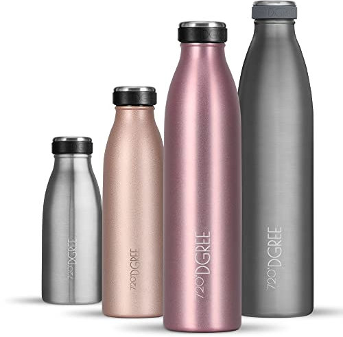 720°DGREE Gourde Acier Inoxydable milkybottle – 750ml, Bleu | Bouteille Isotherme d'eau | Revêtement durable parfaite pour enfants, sport, l'ecole | Isolée Qualité supérieure