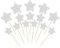 Gyufise 42Pcs Little Star Cupcake Toppers Glitter Twinkle Star Cupcake Picks Wedding Engagement Baby Shower Birthday Party Cake Decorations Supplies Mixed Size Silver
