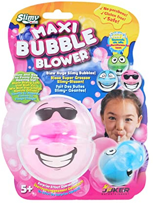 Slimy Maxi Bubble mit Bubble-Blower - für supergroße Schleim-Blasen aus extrem dehnbarem Slime, Spielmasse für Kinder (Spielzeug ab 3 Jahre), Farbe:Pink