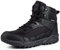 FREE SOLDIER Herren-Mid High-Schnürer Wasserdicht Boots Army Combat Schuhe, Wanderstiefel, atmungsaktiv, Taktische(Schwarz-wasserdicht,41EU)