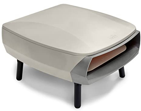 Witt Etna Fermo Pizzaofen für italienische Pizza oder Flammkuchen, Aluminium-Gehäuse, skandinavisches Design, Pizzastein Ø 40,5 cm, Farbe: Stone