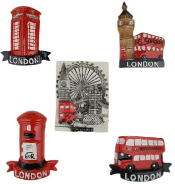 Imanes para nevera de poliresina London Land Mark (5 unidades)