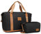 Kono Sac de Voyage Cabine EasyJet – Sac Week-End Pliable & Imperméable 42×40×22, Compartiment Chaussures, Idéal Sport, Maman & Avion (Noir Marron)