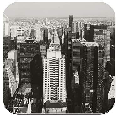 sous Verre en liège - New York Photo Noir et Blanc Ville USA Etats Unis - 1 unité (95 x 95 mm)