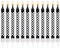 PEUTIER 12pcs Racing Cars Themed Birthday Candles, Black and White Checkered Birthday Cake Candles Birthday Cake Decorations for Racing Car Party Birthday Party Baby Shower Favors Kids Boys