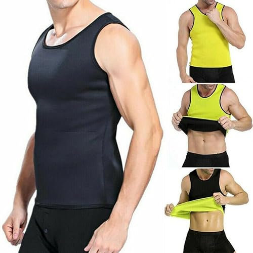 aotuo0608 Mens Sweat Vest, Neoprene Sauna Suit Tank Top for Men Workout Shaper Vest Gym Shirt Weight Loss (M)