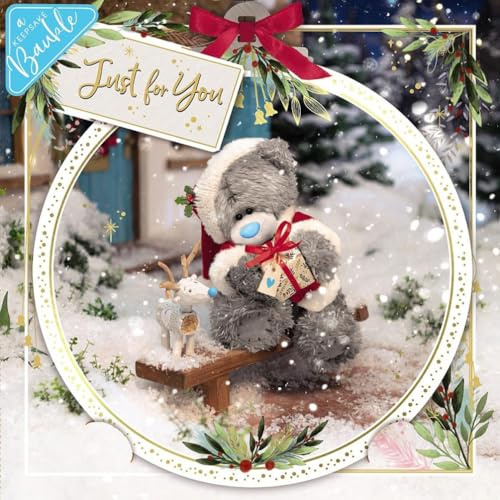 Me to You Bear 3D Holographic Just For You Christmas Card
